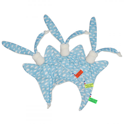 Etiquette verte, jaune ou orange Le Nuage Bleu - Doudou pour Garçon de Fabrication Française