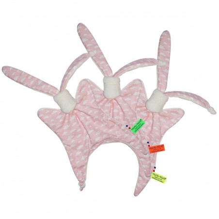 Etiquette verte, jaune ou orange Le Nuage Rose - Doudou pour Fille de Fabrication Française