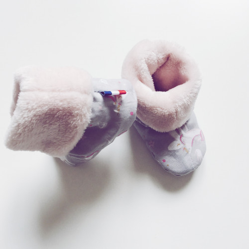 Chaussons hauts COFFRET DE NAISSANCE LICORNE