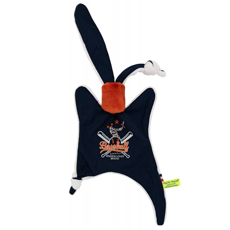 Doudou Baseball. Regalo de nacimiento personalizado hecho en Francia. Doudou Nin-Nin Doudou Baseball. Regalo de nacimiento personalizado hecho en Francia. Doudou Nin-Nin