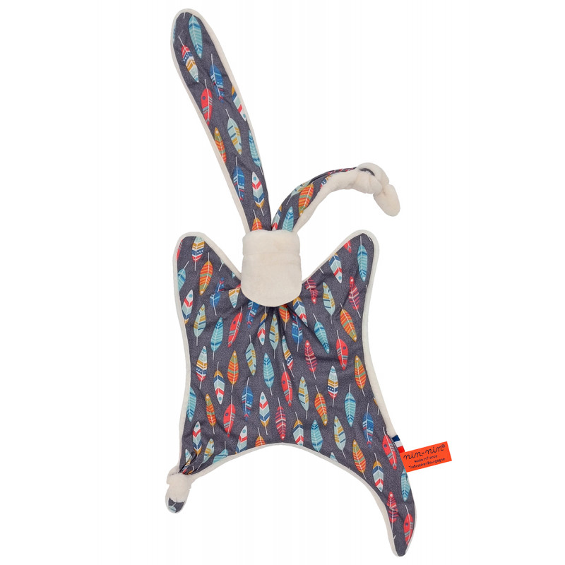 Doudou Le Plume. Regalo de nacimiento personalizado hecho en Francia. Doudou Nin-Nin Doudou Le Plume. Regalo de nacimiento personalizado hecho en Francia. Doudou Nin-Nin