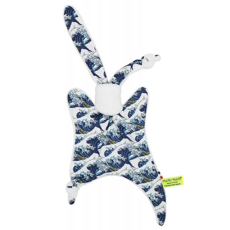 Doudou Le Kanagawa. Regalo de nacimiento personalizado hecho en Francia. Doudou Nin-Nin Doudou Le Kanagawa. Regalo de nacimiento personalizado hecho en Francia. Doudou Nin-Nin