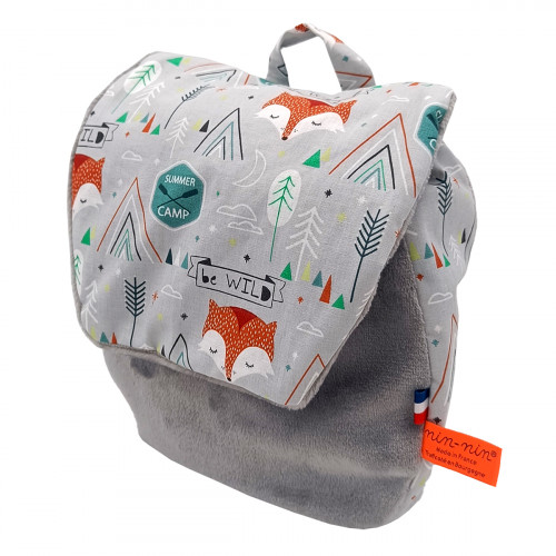 Mochila Fox personalizable para bebés o niños. Ideal para guardería o jardín de infantes. hecho en frances