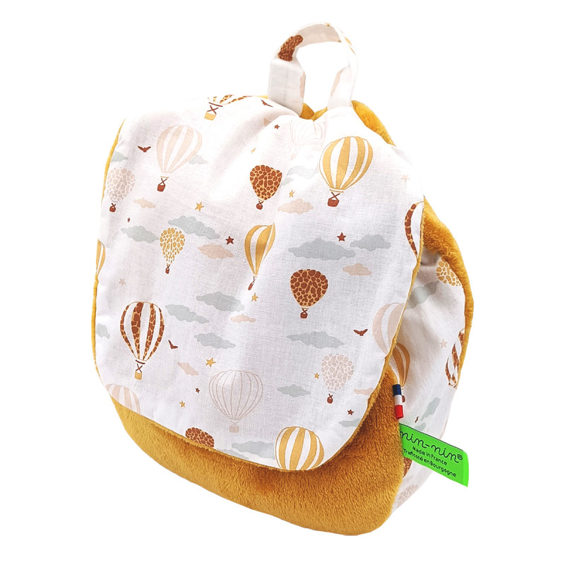 Mochila Montgolfière personalizable para bebés o niños. Ideal para guardería o jardín de infantes. hecho en frances