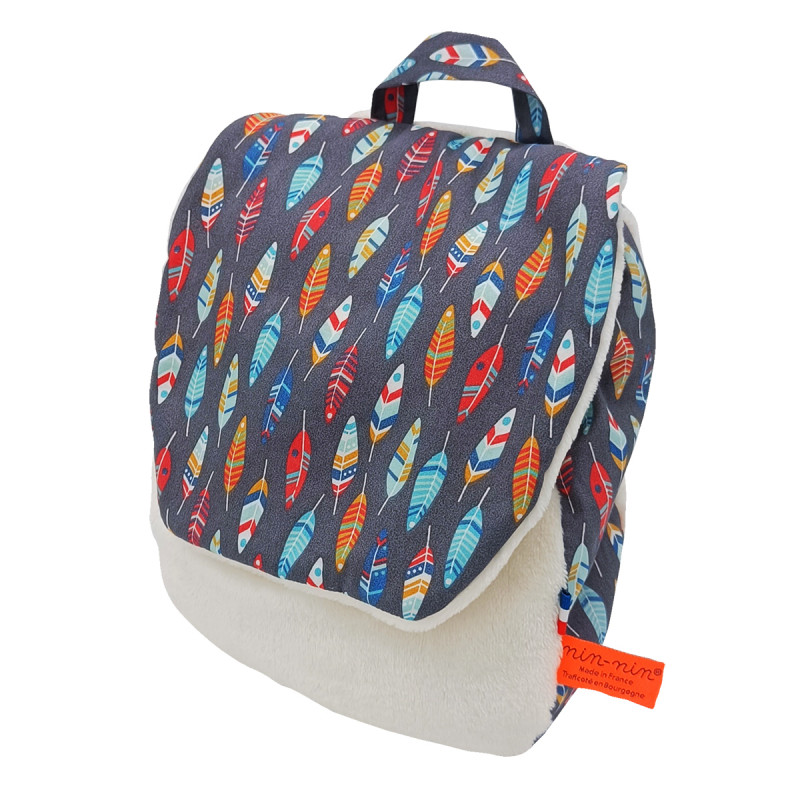 Mochila Plume personalizable para bebés o niños. Ideal para guardería o jardín de infantes. hecho en frances