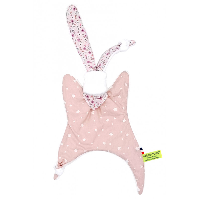 Peluche dispar de L'Aquaparty. Regalo de nacimiento personalizado hecho en Francia. Doudou Nin-Nin Peluche dispar de L'Aquaparty. Regalo de nacimiento personalizado hecho en Francia. Doudou Nin-Nin