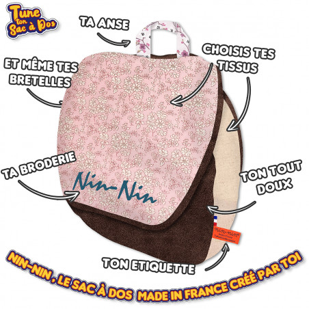 Mochila personalizable de la A a la Z. Hecho en Francia