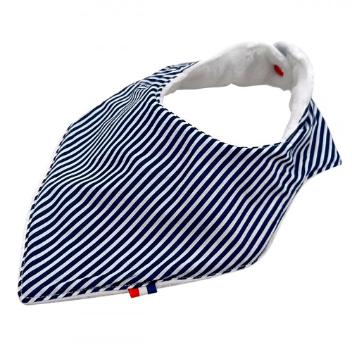 Babero bandana personalizable "Le Marinière". Fabricado en Francia. Nin-Nin