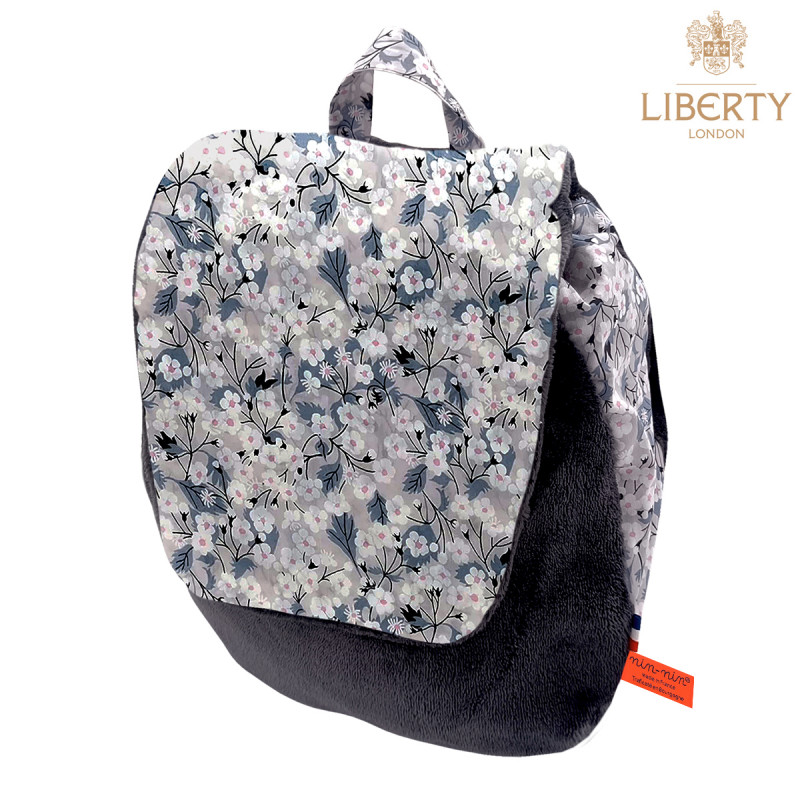 Mochila Liberty of London Cereza para bebé o niño, personalizable. Para guardería o jardín de infantes. Hecho en Francia