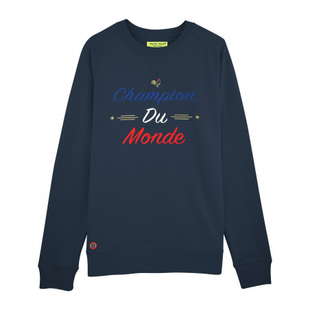 SWEAT HOMME "CHAMPION DU MONDE" NAVY