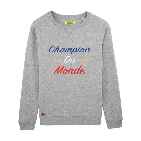 SWEAT FEMME CHAMPION DU MONDE GRIS CHINE