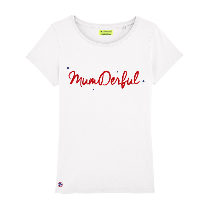 T-SHIRT FEMME "MUMDERFUL" BLANC