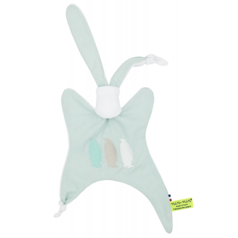Doudou pour adulte Le Pingouin Vert. Cadeau original et made in France Doudou pour adulte Le Pingouin Vert. Cadeau original et made in France
