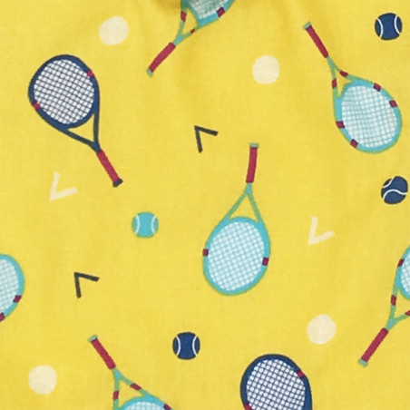 Tissu doudou personnalisable Le Roland Garros. Cadeau de naissance original et made in France