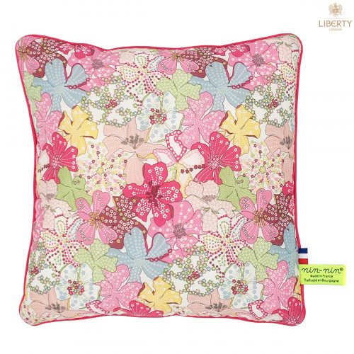 Coussin Margaret Liberty of London. Cadeau de naissance original personnalisable et made in France. Nin-Nin