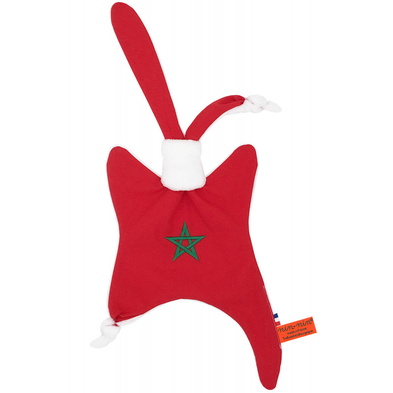 Doudou Le Marocain. Cadeau de naissance original personnalisable et made in France. Marque Nin-Nin Doudou Le Marocain. Cadeau de naissance original personnalisable et made in France. Marque Nin-Nin