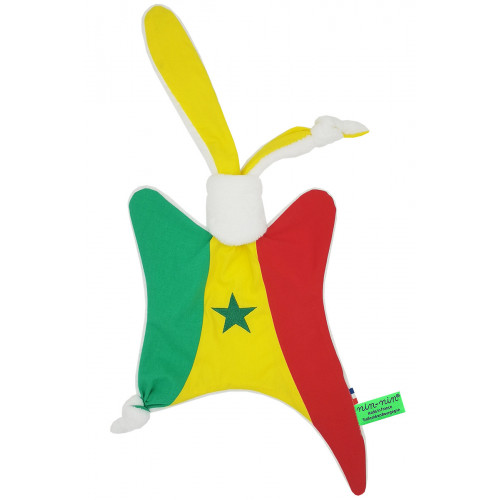 Doudou el senegalés. Regalo de nacimiento original personalizable y fabricado en Francia.