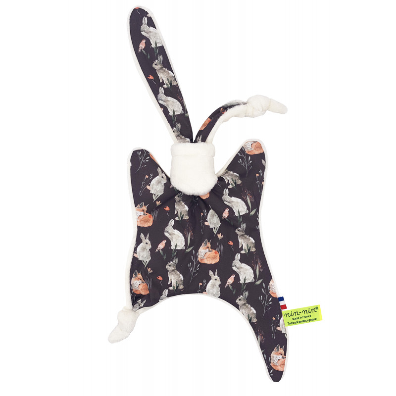 Doudou Le Jeannot. Regalo de nacimiento personalizado hecho en Francia. Edredón Nin-Nin Doudou Le Jeannot. Regalo de nacimiento personalizado hecho en Francia. Edredón Nin-Nin