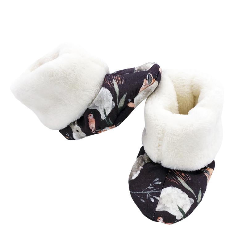 Pantuflas de boton alto "Le Jeannot" para bebés. Regalo de nacimiento Hecho en Francia. Nin-Nin Pantuflas de boton alto "Le Jeannot" para bebés. Regalo de nacimiento Hecho en Francia. Nin-Nin