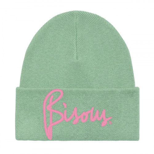 Gorro de adulto "Bisous" Menta verde. Sombrero fabricado en Francia. Nin-Nin