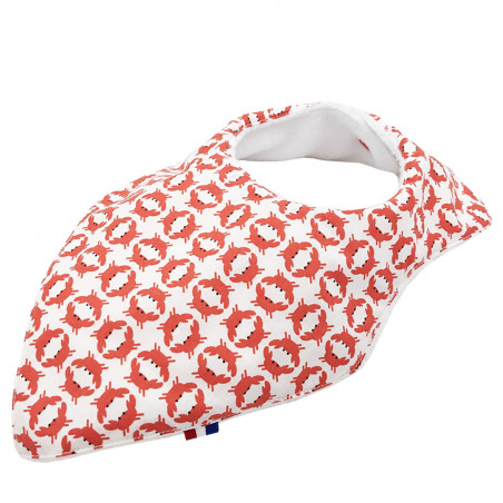 Babero bandana personalizable Crabe. Fabricado en Francia. Nin-Nin