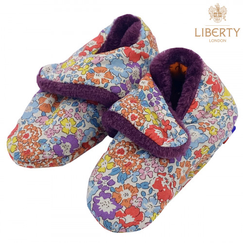 Zapatillas bajas "Le Victoria" Liberty Of London. Regalo de nacimiento de bebé Hecho en Francia. Edredón Nin-Nin