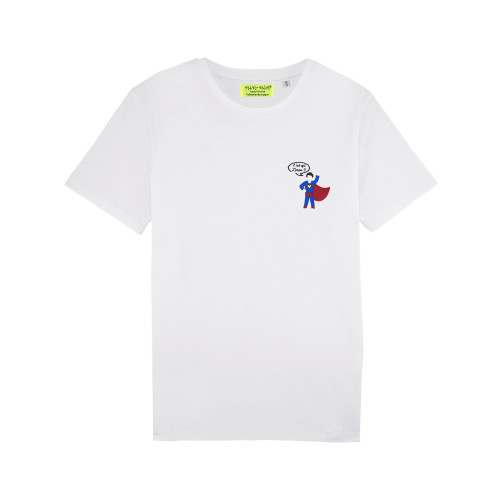 CAMISETA DE HOMBRE "C'est qui L'papa ?!" BLANCO