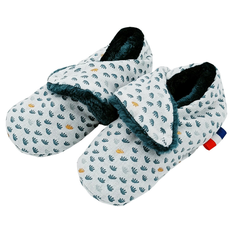Zapatillas bajas "Le Ferdinand". Regalo de nacimiento de bebé Hecho en Francia. Edredón Nin-Nin Zapatillas bajas "Le Ferdinand". Regalo de nacimiento de bebé Hecho en Francia. Edredón Nin-Nin