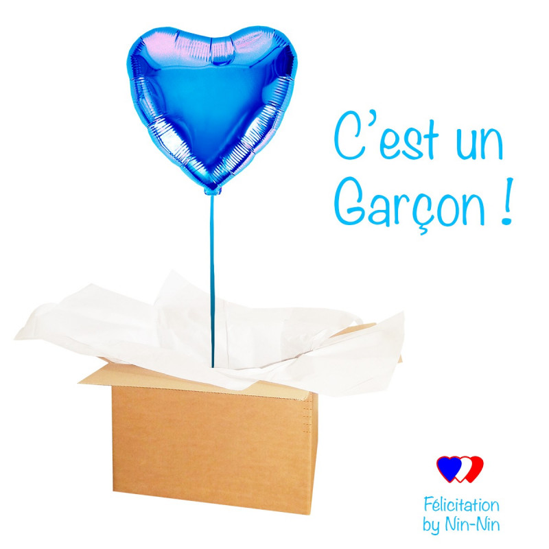 Ballon félicitations tu vas être mamie - c'est un garçon - Ballon 46cm