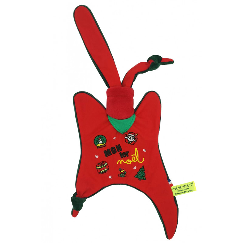 Doudou Mon Premier Noël. Regalo de Navidad personalizado hecho en Francia. Doudou Nin-Nin Doudou Mon Premier Noël. Regalo de Navidad personalizado hecho en Francia. Doudou Nin-Nin