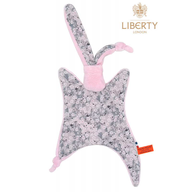 Doudou Pink Cherry. Regalo de Navidad personalizado hecho en Francia. Doudou Nin-Nin