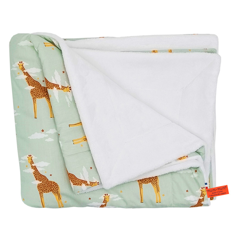 Cobija Le Girafe personalizable para bebés. Cubierta hecha en Francia. Cobija Le Girafe personalizable para bebés. Cubierta hecha en Francia.