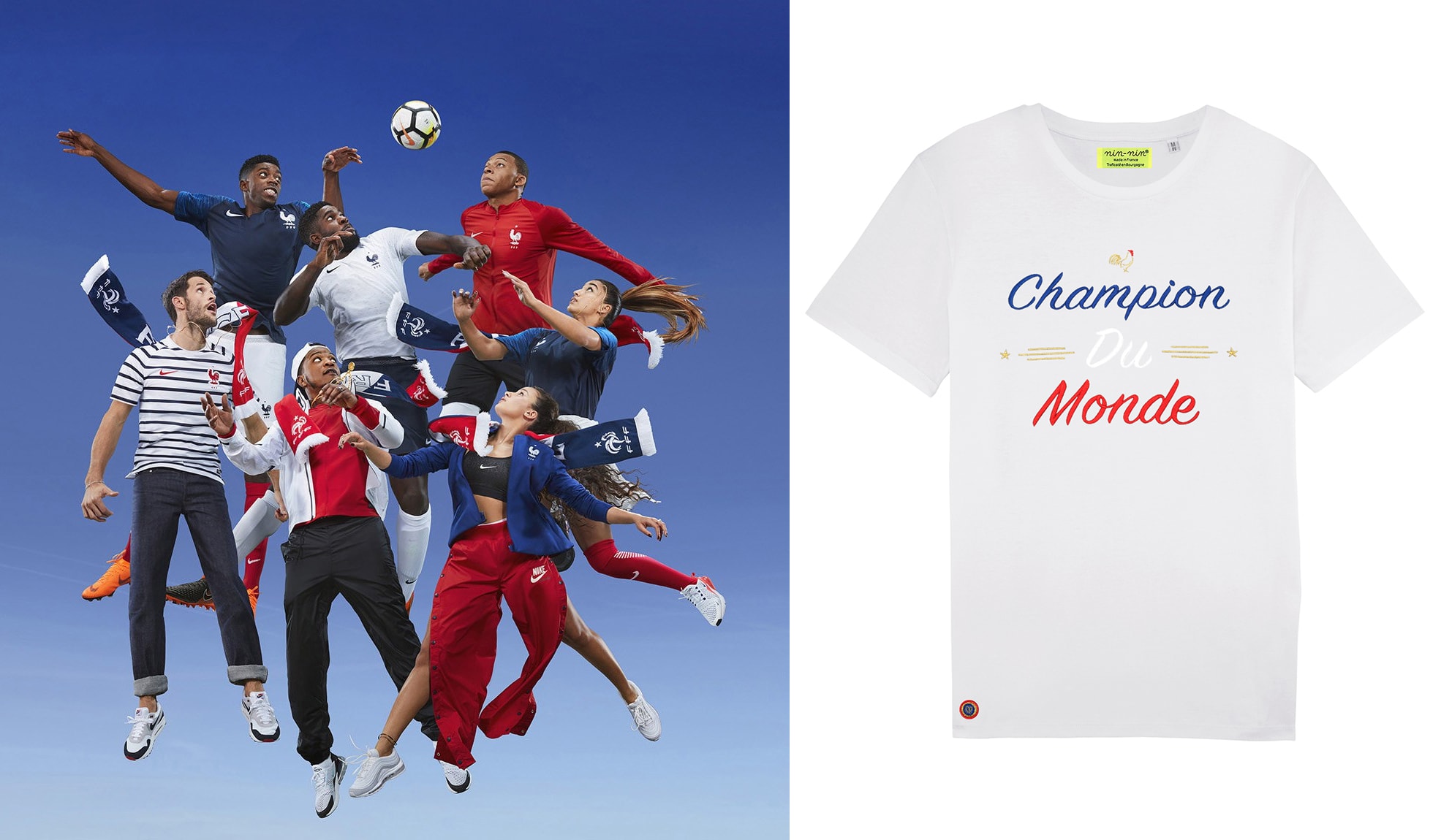 t-shirt foot champion du monde